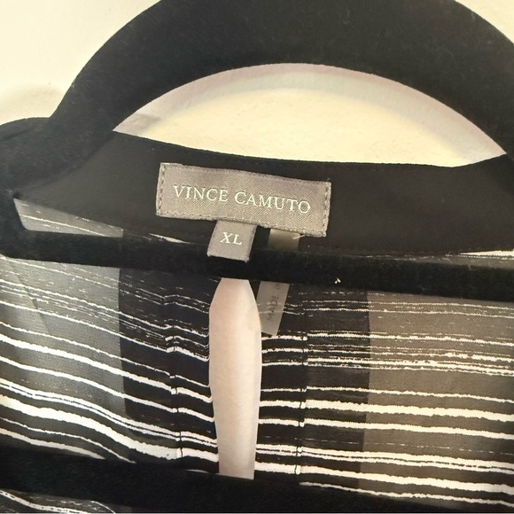 Vince Camuto Black and White Long Sleeve Blouse Size XL - Picture 7 of 8